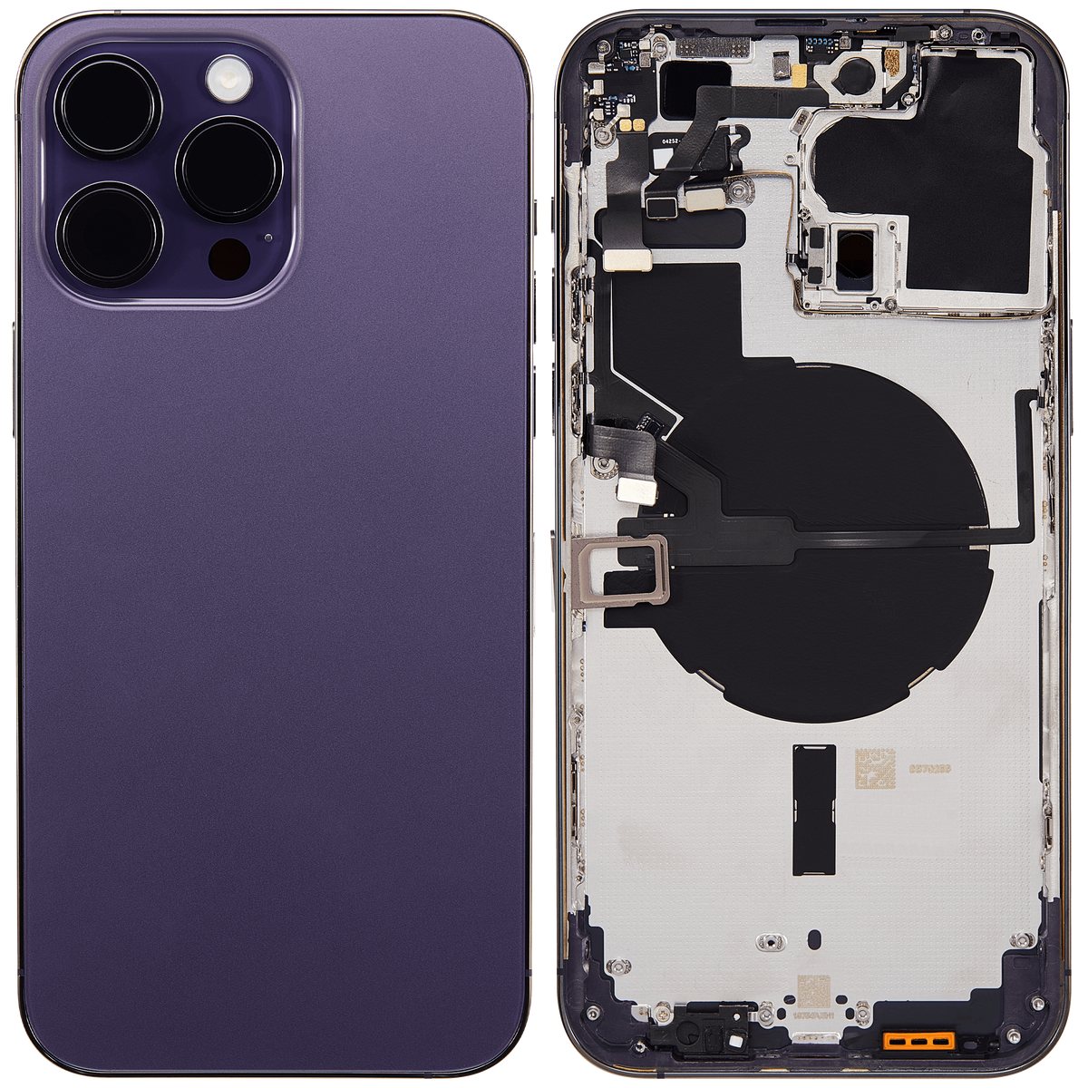 Back Housing W/ Small Parts For iPhone 14 Pro Max (EU / Global Version) (Aftermarket Plus) (Deep Purple)