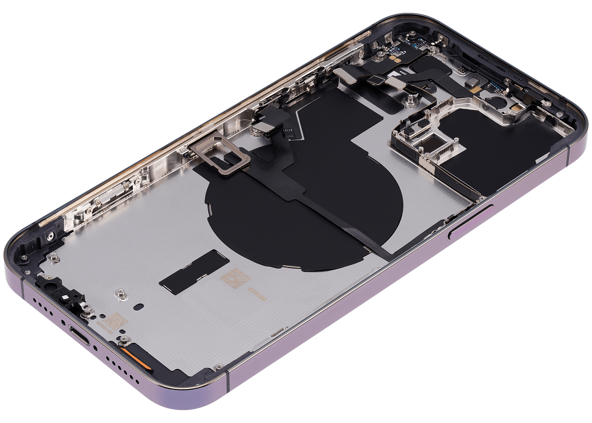 Back Housing W/ Small Parts For iPhone 14 Pro Max (EU / Global Version) (Aftermarket Plus) (Deep Purple)