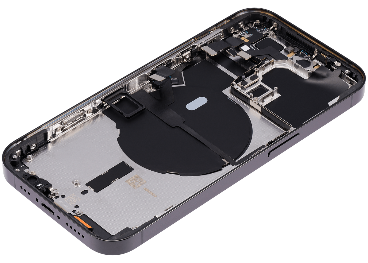 Back Housing W/ Small Parts For iPhone 14 Pro (EU / Global Version) (Aftermarket Plus) (Space Black)