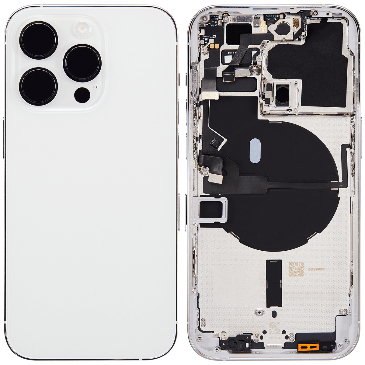 Back Housing W/ Small Parts For iPhone 14 Pro (EU / Global Version) (Aftermarket Plus) (Silver)
