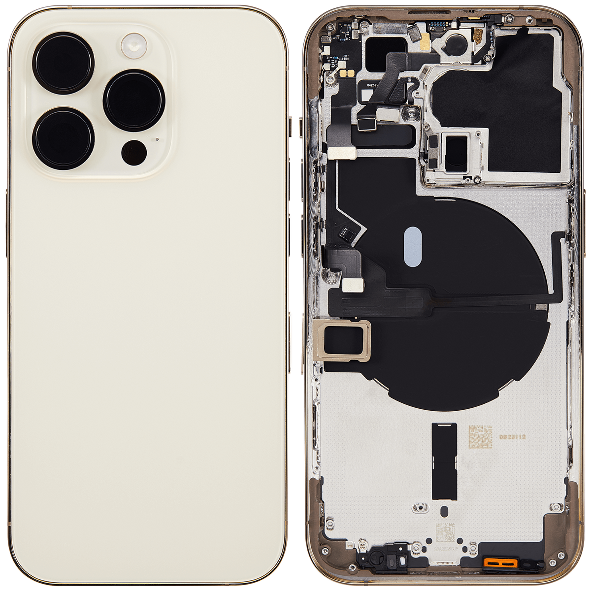 Back Housing W/ Small Parts For iPhone 14 Pro (EU / Global Version) (Aftermarket Plus) (Gold)