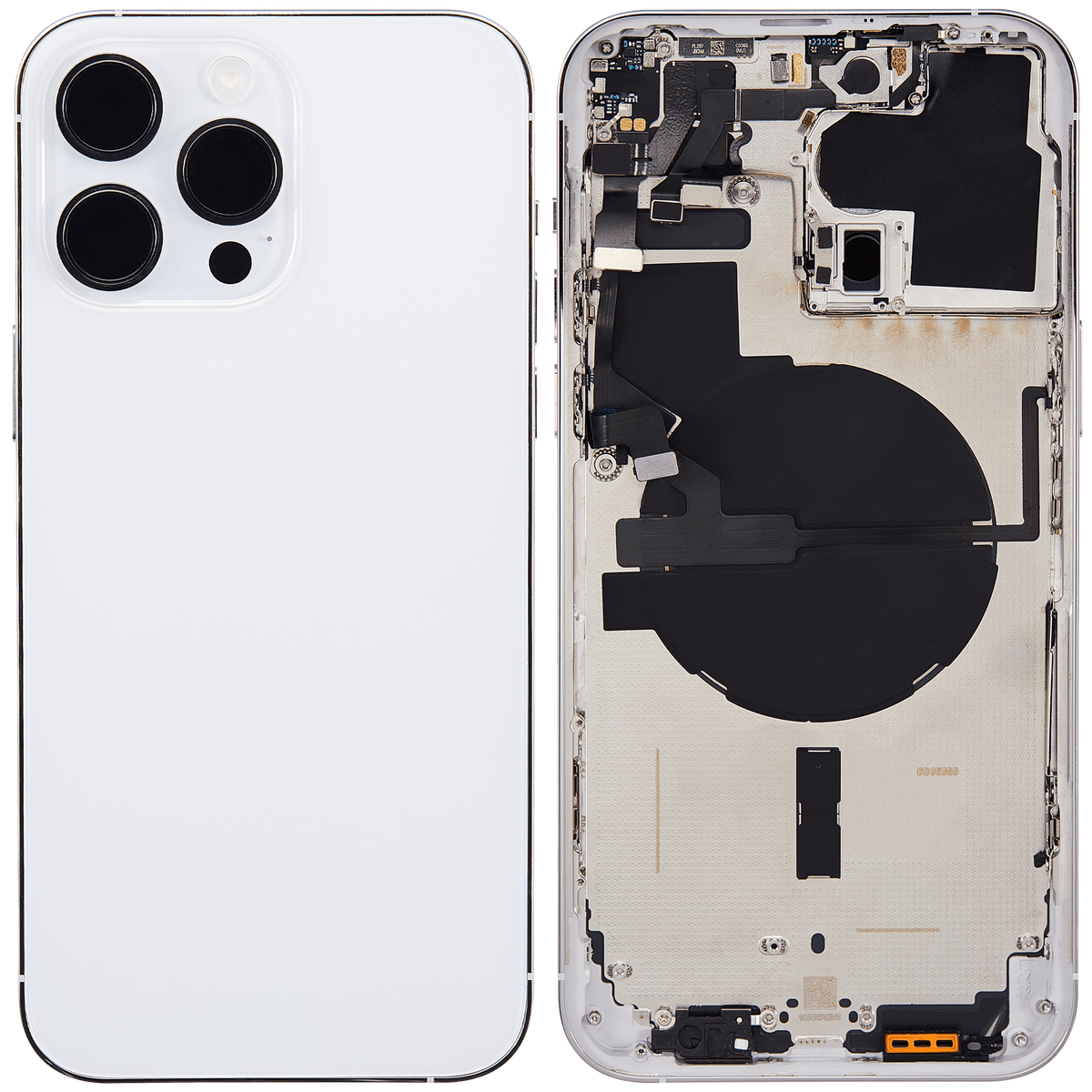 Back Housing W/ Small Parts For iPhone 14 Pro Max (US Version) (Aftermarket Plus) (Silver)
