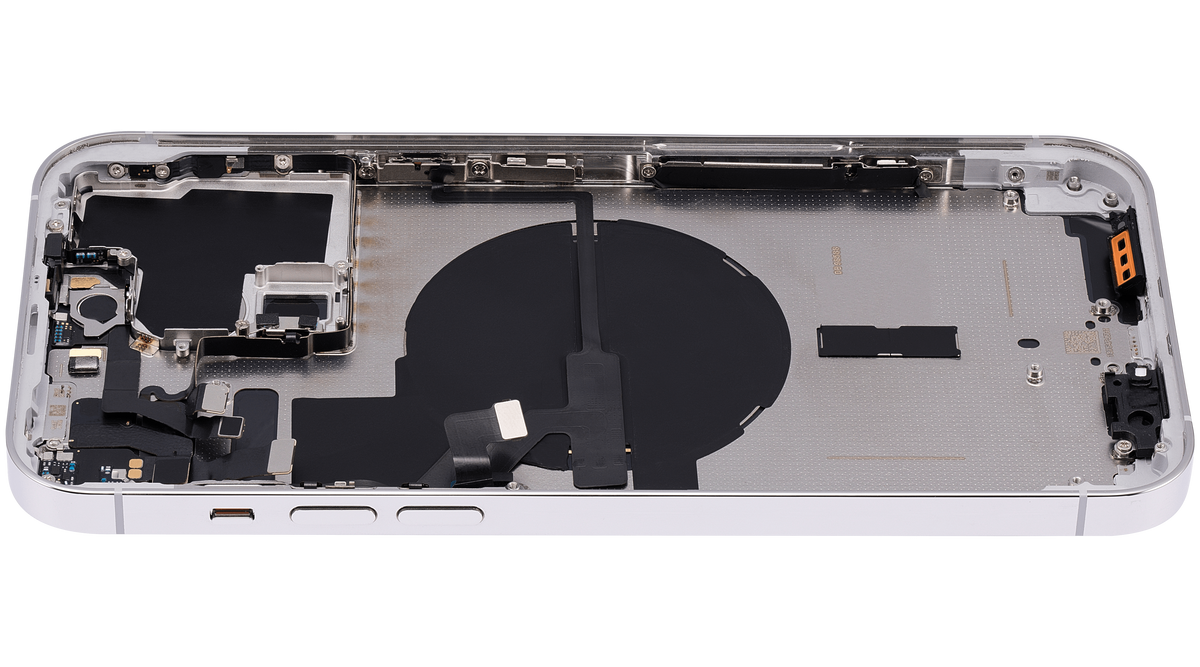 Back Housing W/ Small Parts For iPhone 14 Pro Max (US Version) (Aftermarket Plus) (Silver)