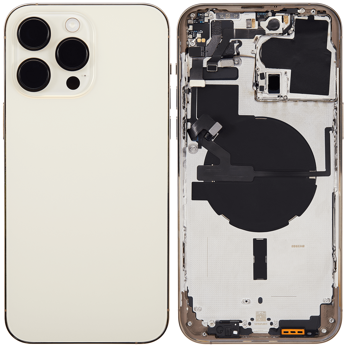 Back Housing W/ Small Parts For iPhone 14 Pro Max (US Version) (Aftermarket Plus) (Gold)