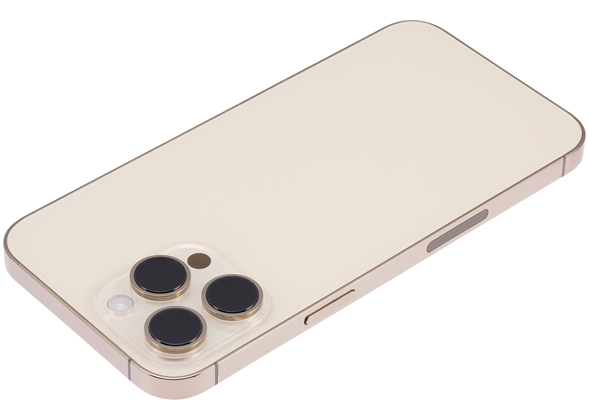 Back Housing W/ Small Parts For iPhone 14 Pro Max (US Version) (Aftermarket Plus) (Gold)