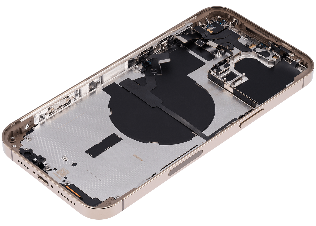 Back Housing W/ Small Parts For iPhone 14 Pro Max (US Version) (Aftermarket Plus) (Gold)