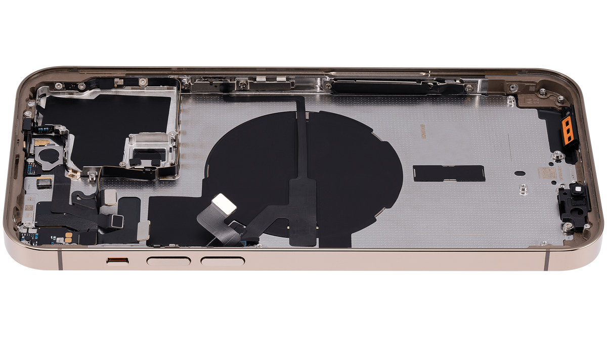 Back Housing W/ Small Parts For iPhone 14 Pro Max (US Version) (Aftermarket Plus) (Gold)