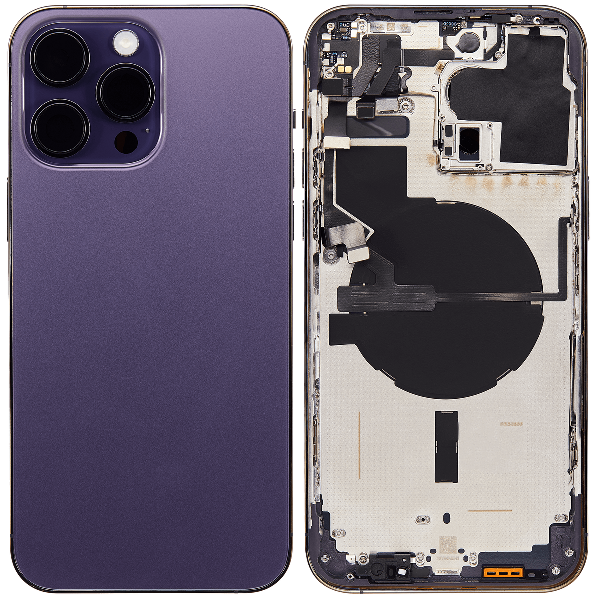Back Housing W/ Small Parts For iPhone 14 Pro Max (US Version) (Aftermarket Plus) (Deep Purple)