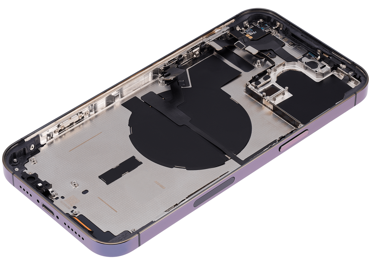 Back Housing W/ Small Parts For iPhone 14 Pro Max (US Version) (Aftermarket Plus) (Deep Purple)