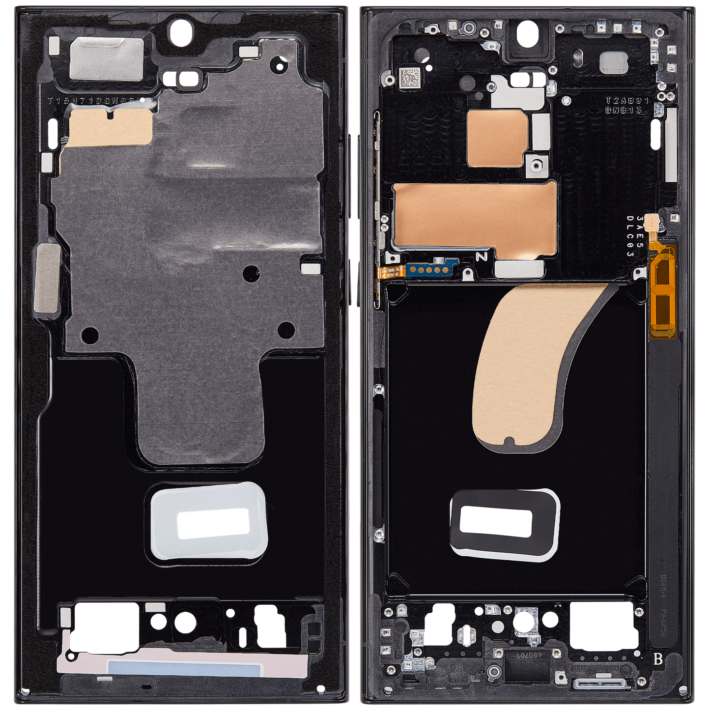 Mid-Frame Housing For Samsung Galaxy S23 Ultra 5G (US & International Version) (Phantom Black)