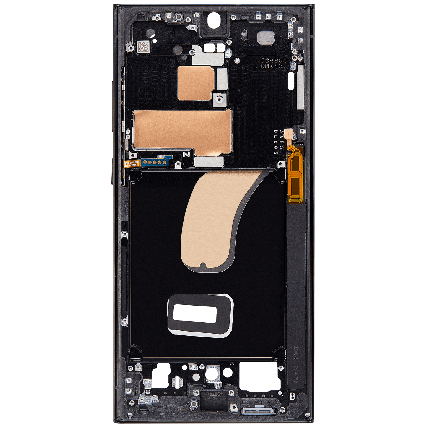 Mid-Frame Housing For Samsung Galaxy S23 Ultra 5G (US & International Version) (Phantom Black)