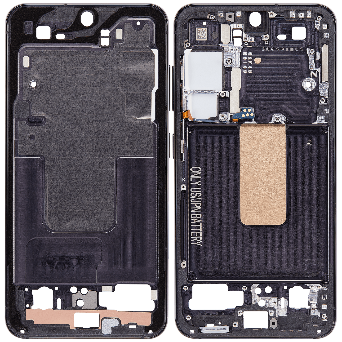 Mid-Frame Housing For Samsung Galaxy S23 5G (US & International Version) (Phantom Black)