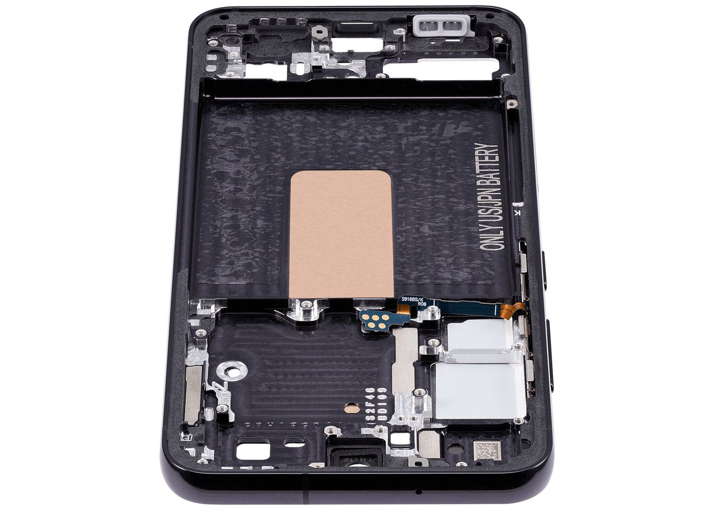Mid-Frame Housing For Samsung Galaxy S23 5G (US & International Version) (Phantom Black)