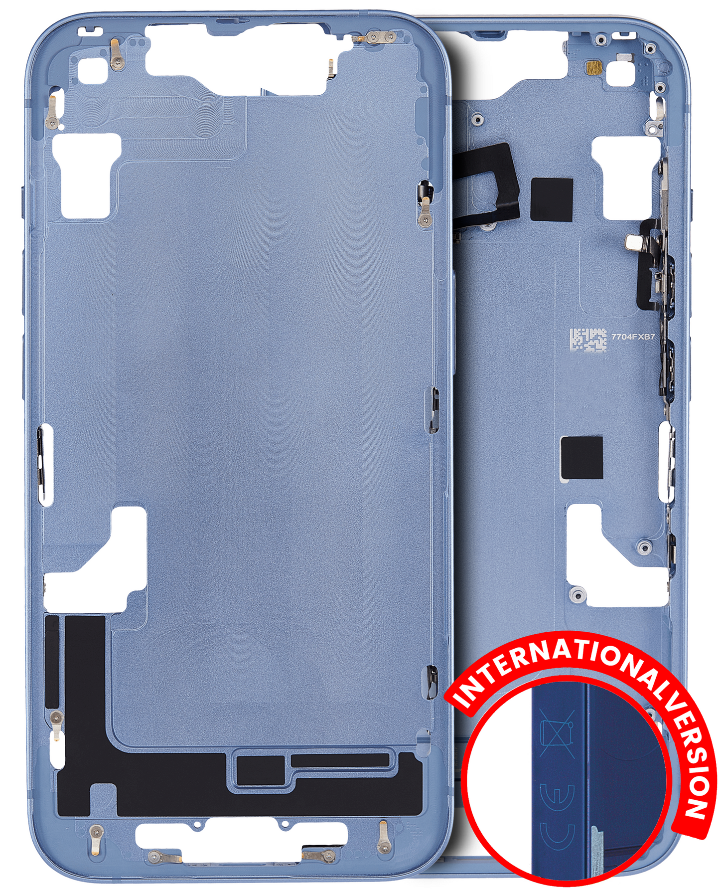 Mid-Frame Housing W/ Small Parts For iPhone 14 (EU / Global Version) (Aftermarket Plus) (Blue)
