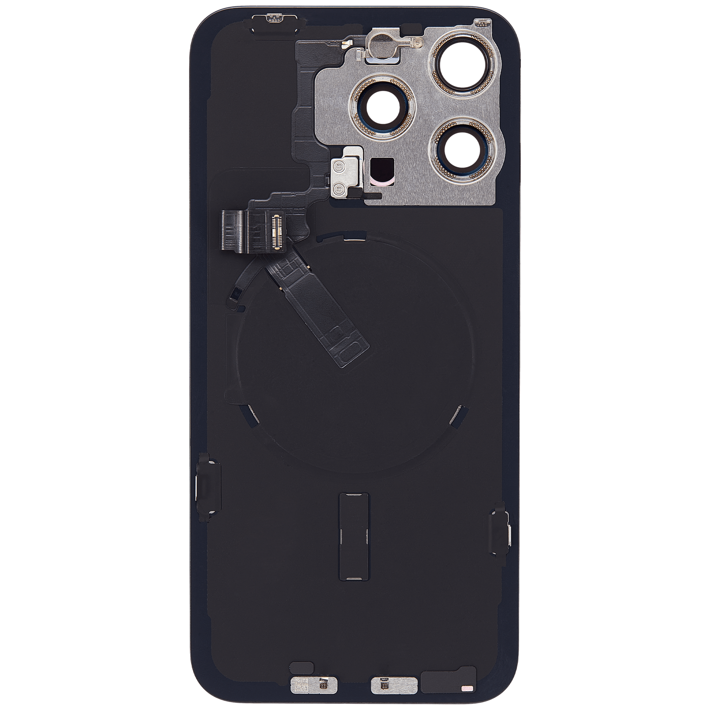 Back Glass w/ MagSafe Magnet & NFC & Flashlight Flex For iPhone 15 Pro Max (Used OEM Pull: Grade A) (Blue Titanium)