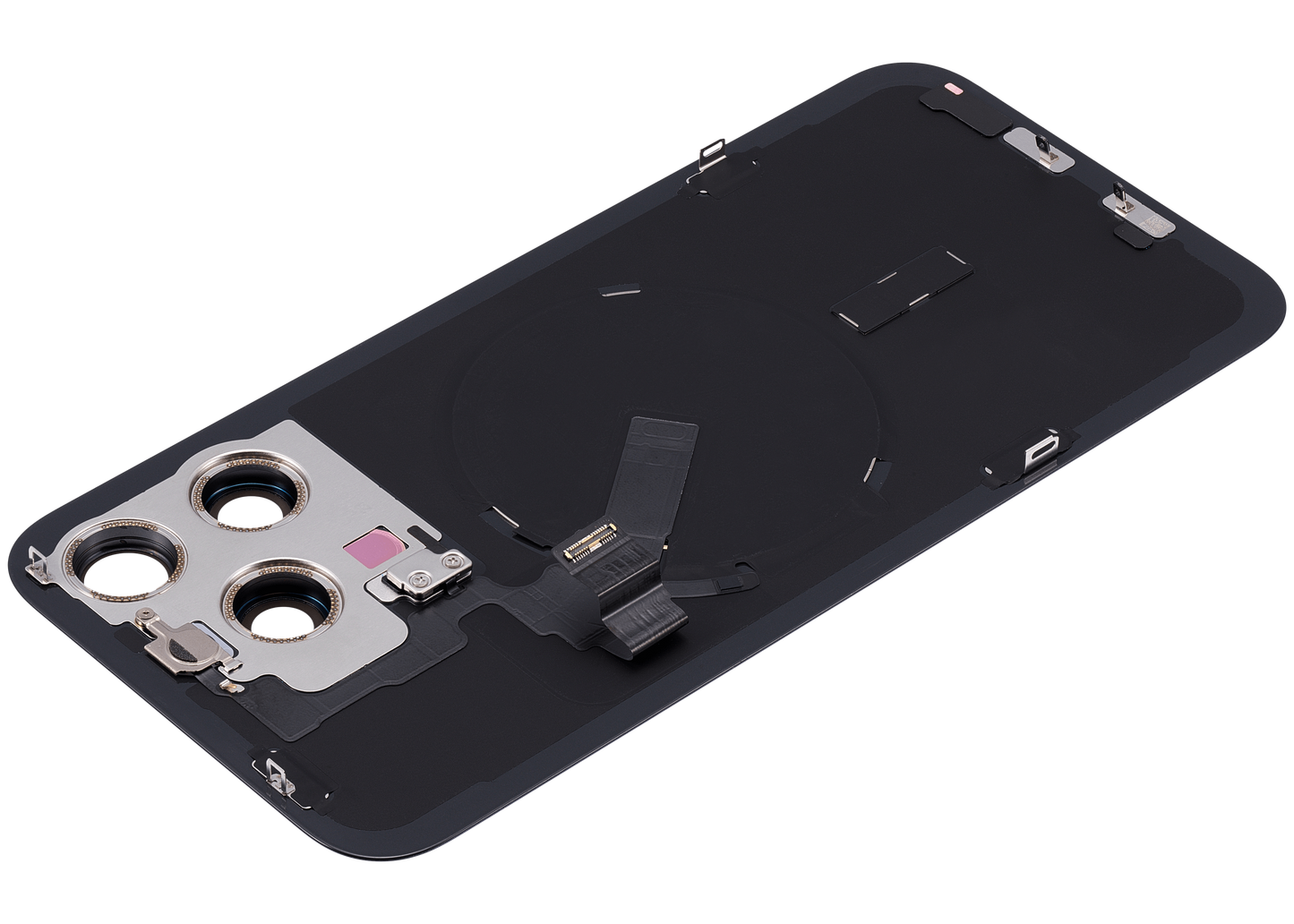 Back Glass w/ MagSafe Magnet & NFC & Flashlight Flex For iPhone 15 Pro Max (Used OEM Pull: Grade A) (Blue Titanium)