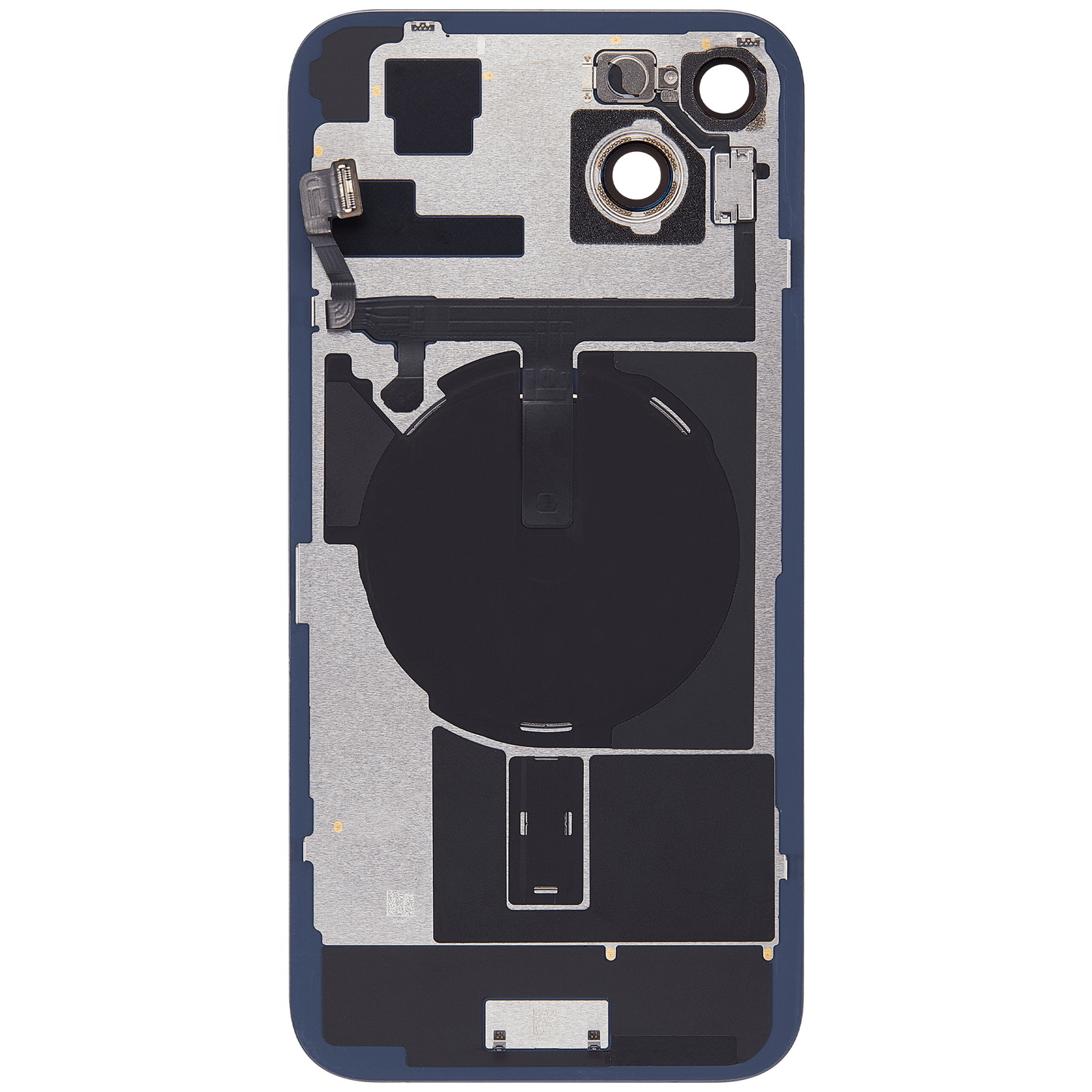 Back Glass w/ MagSafe Magnet & NFC & Flashlight Flex For iPhone 15 Plus (Used OEM Pull: Grade A) (Black)