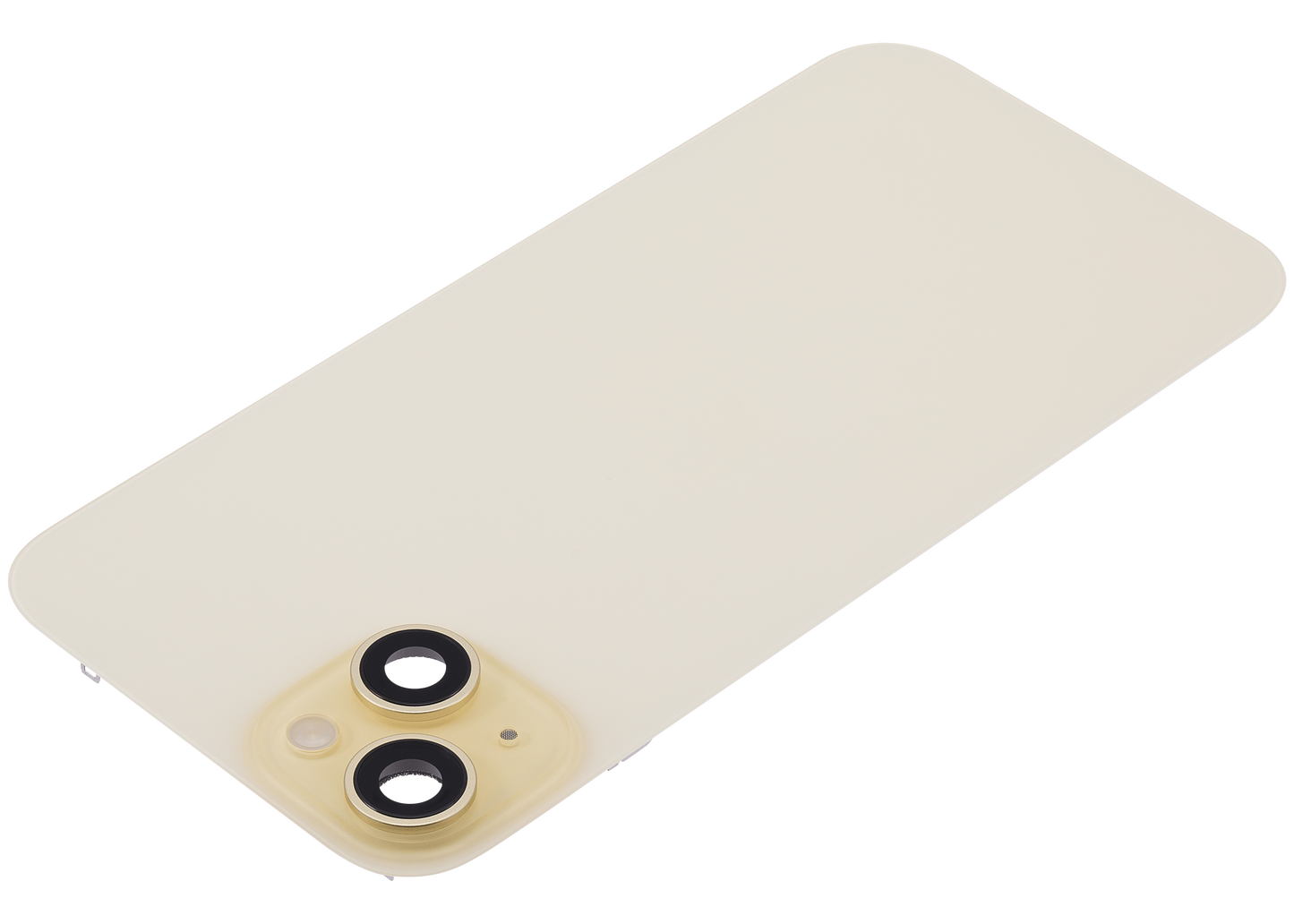 Back Glass w/ MagSafe Magnet & NFC & Flashlight Flex For iPhone 15 Plus (Used OEM Pull: Grade A) (Yellow)