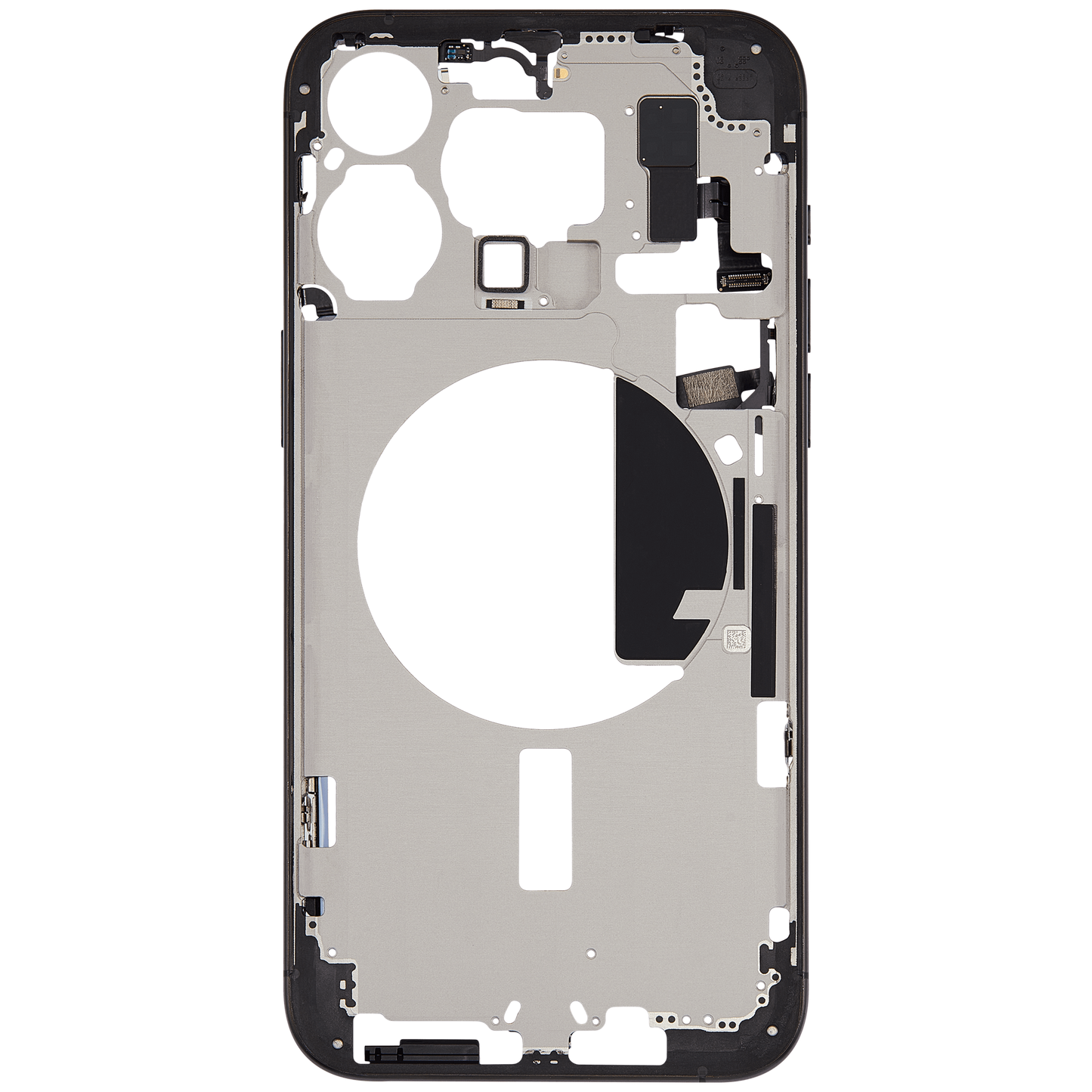 Mid-Frame Housing W/ Small Parts For iPhone 15 Pro Max (US Version) (Used OEM Pull: Grade A) (Black Titanium)