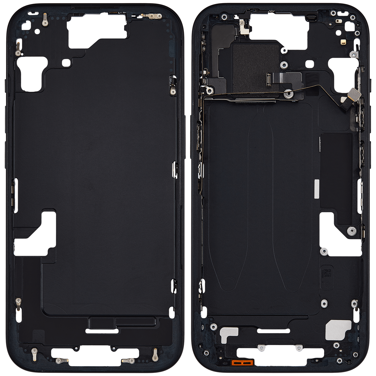Mid-Frame Housing W/ Small Parts For iPhone 15 (US Version) (Used OEM Pull: Grade A) (Black)