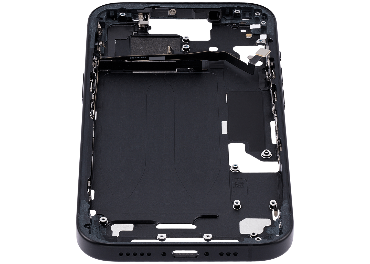Mid-Frame Housing W/ Small Parts For iPhone 15 (US Version) (Used OEM Pull: Grade A) (Black)