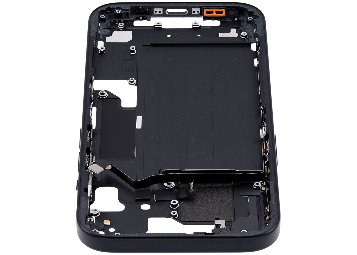 Mid-Frame Housing W/ Small Parts For iPhone 15 (US Version) (Used OEM Pull: Grade A) (Black)