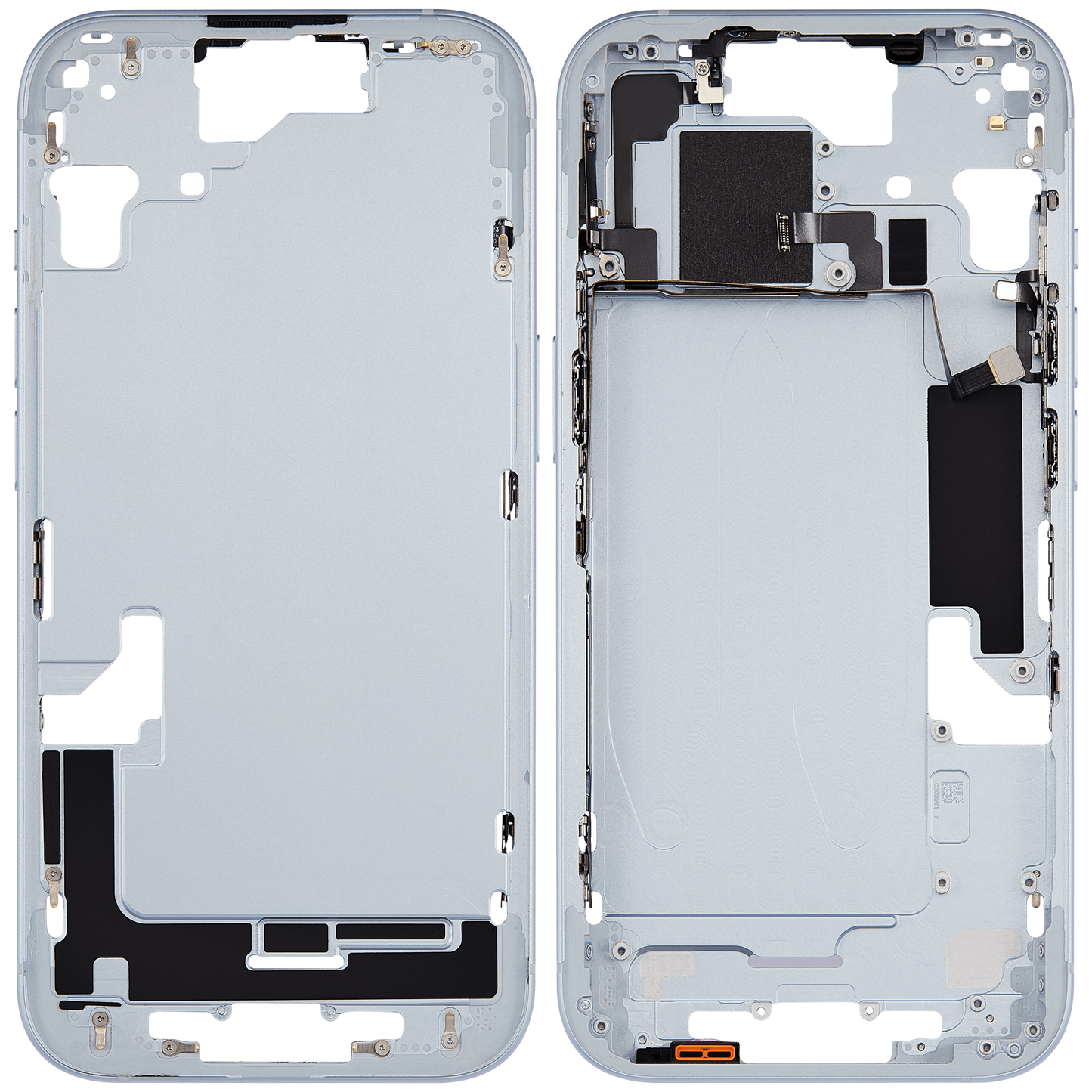 Mid-Frame Housing W/ Small Parts For iPhone 15 (US Version) (Used OEM Pull: Grade A) (Blue)