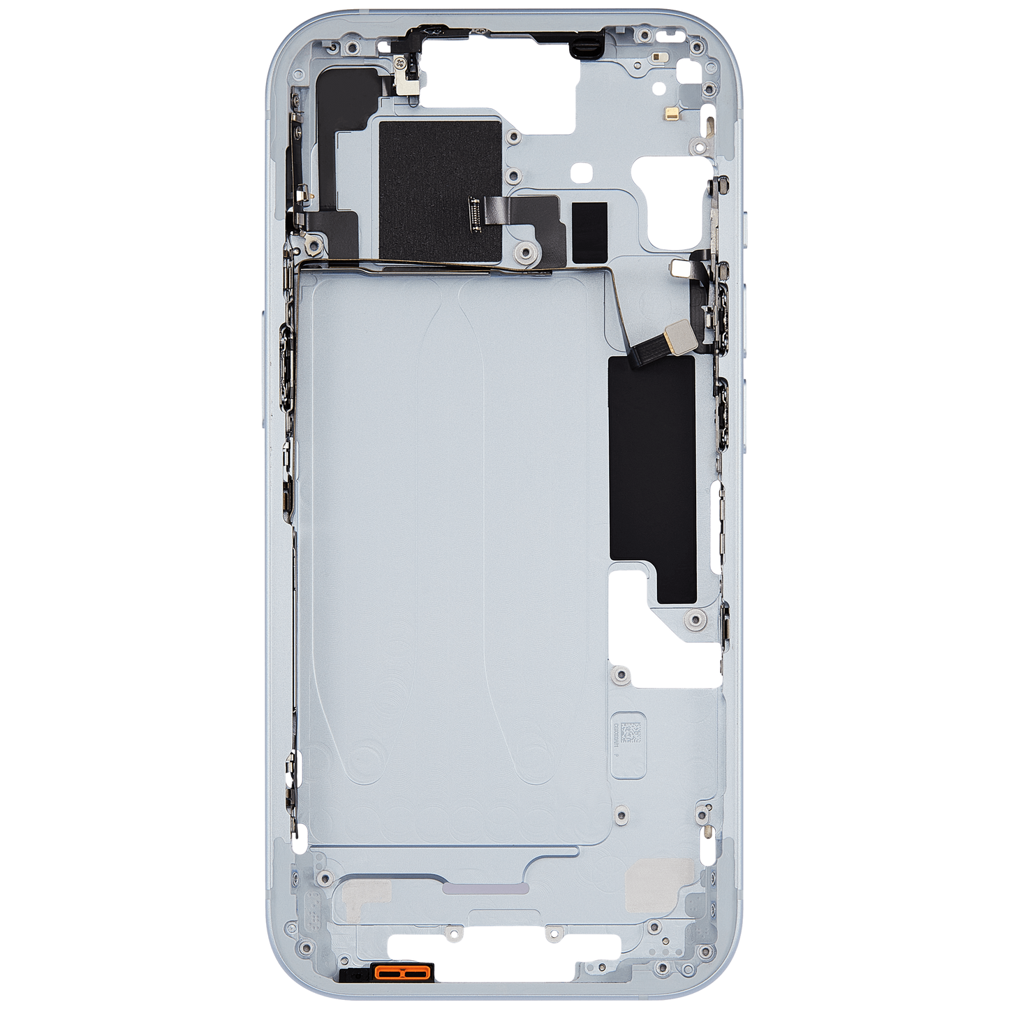 Mid-Frame Housing W/ Small Parts For iPhone 15 (US Version) (Used OEM Pull: Grade A) (Blue)