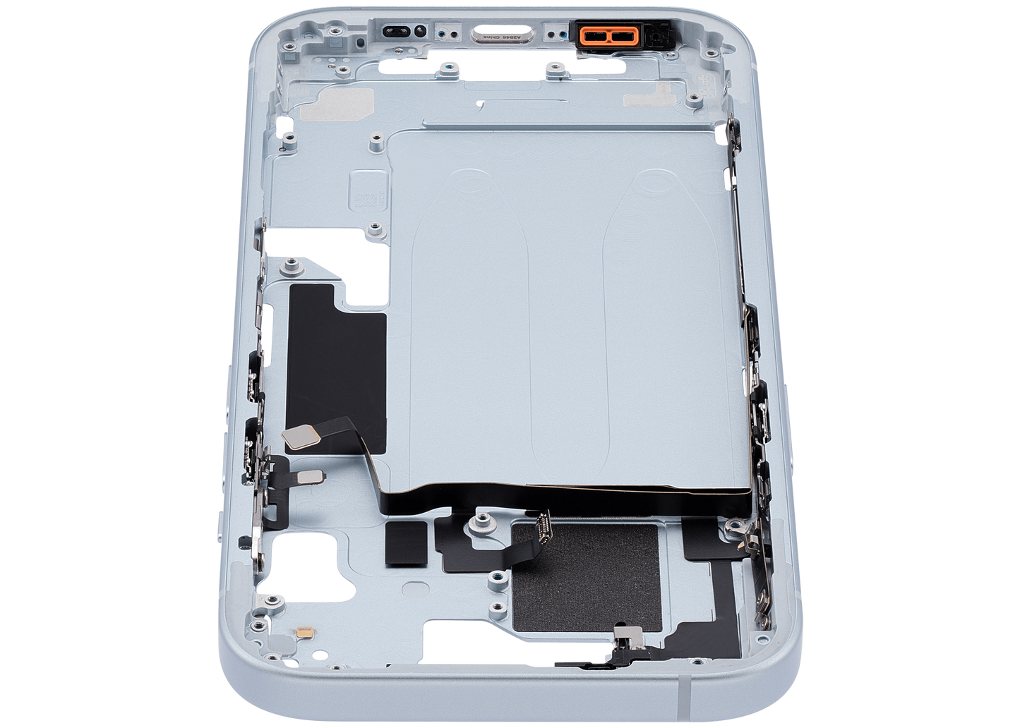 Mid-Frame Housing W/ Small Parts For iPhone 15 (US Version) (Used OEM Pull: Grade A) (Blue)