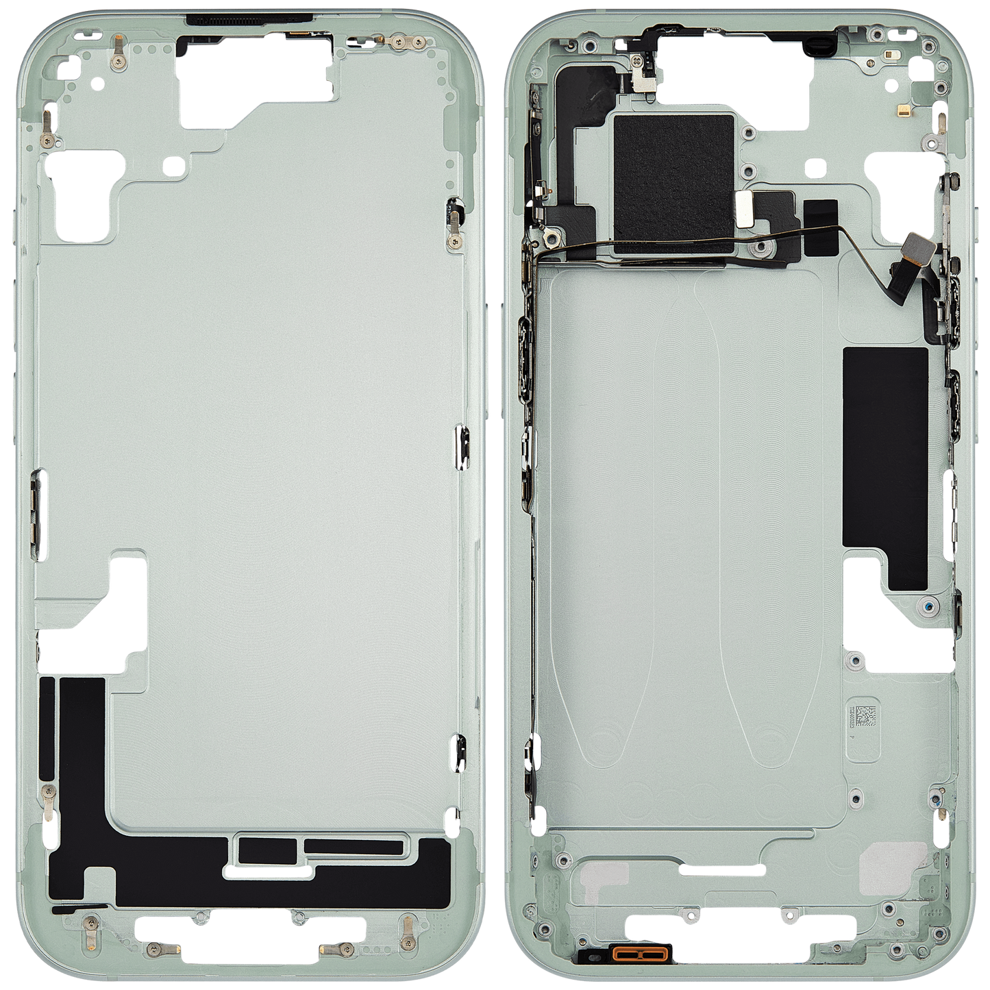Mid-Frame Housing W/ Small Parts For iPhone 15 (US Version) (Used OEM Pull: Grade A) (Green)
