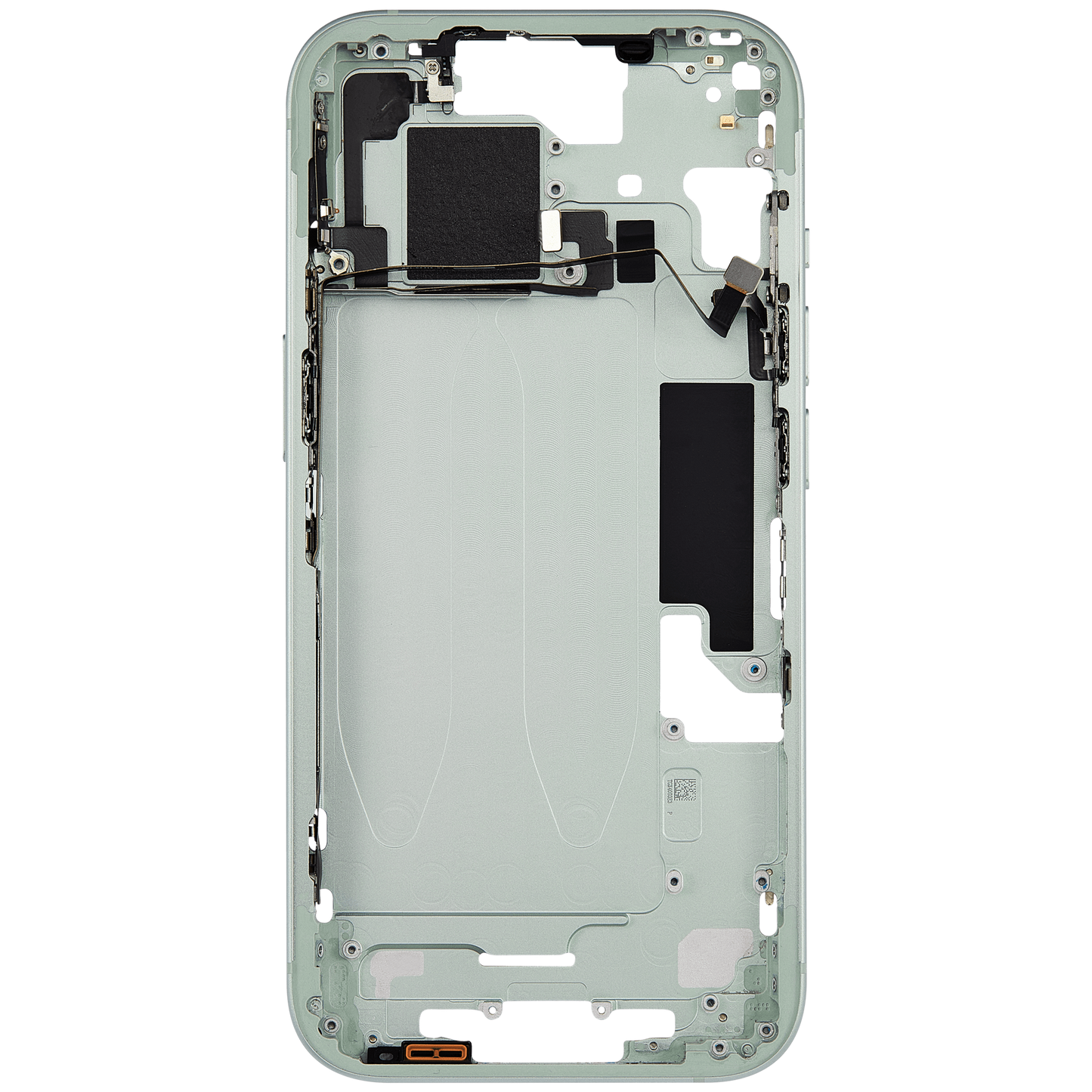 Mid-Frame Housing W/ Small Parts For iPhone 15 (US Version) (Used OEM Pull: Grade A) (Green)