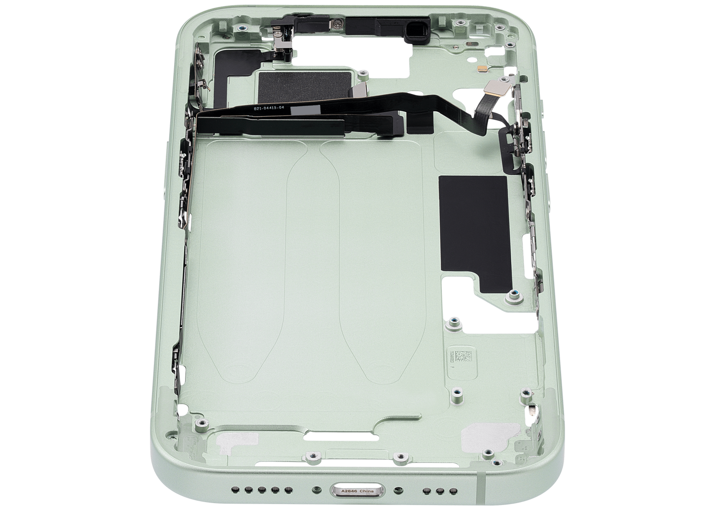 Mid-Frame Housing W/ Small Parts For iPhone 15 (US Version) (Used OEM Pull: Grade A) (Green)