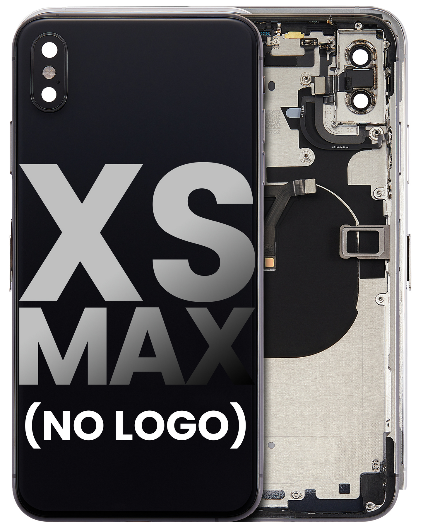 Back Housing W/ Small Components Pre-Installed For iPhone XS Max (No Logo) (Aftermarket Plus) (Space Gray)