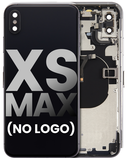 Back Housing W/ Small Components Pre-Installed For iPhone XS Max (No Logo) (Aftermarket Plus) (Space Gray)
