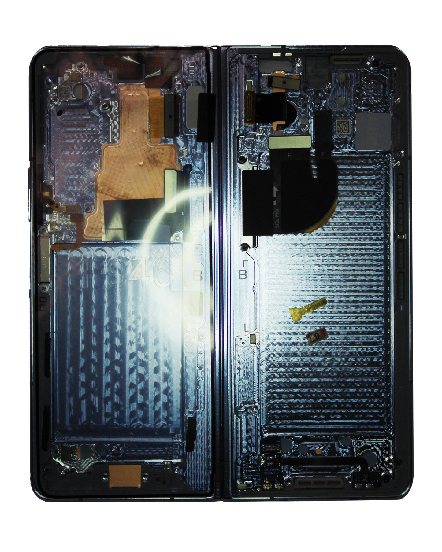 OEM quality Inner OLED Assembly With Frame For Samsung Galaxy Z Fold 5 5G (US & International) (Service Pack) (Icy Blue) component