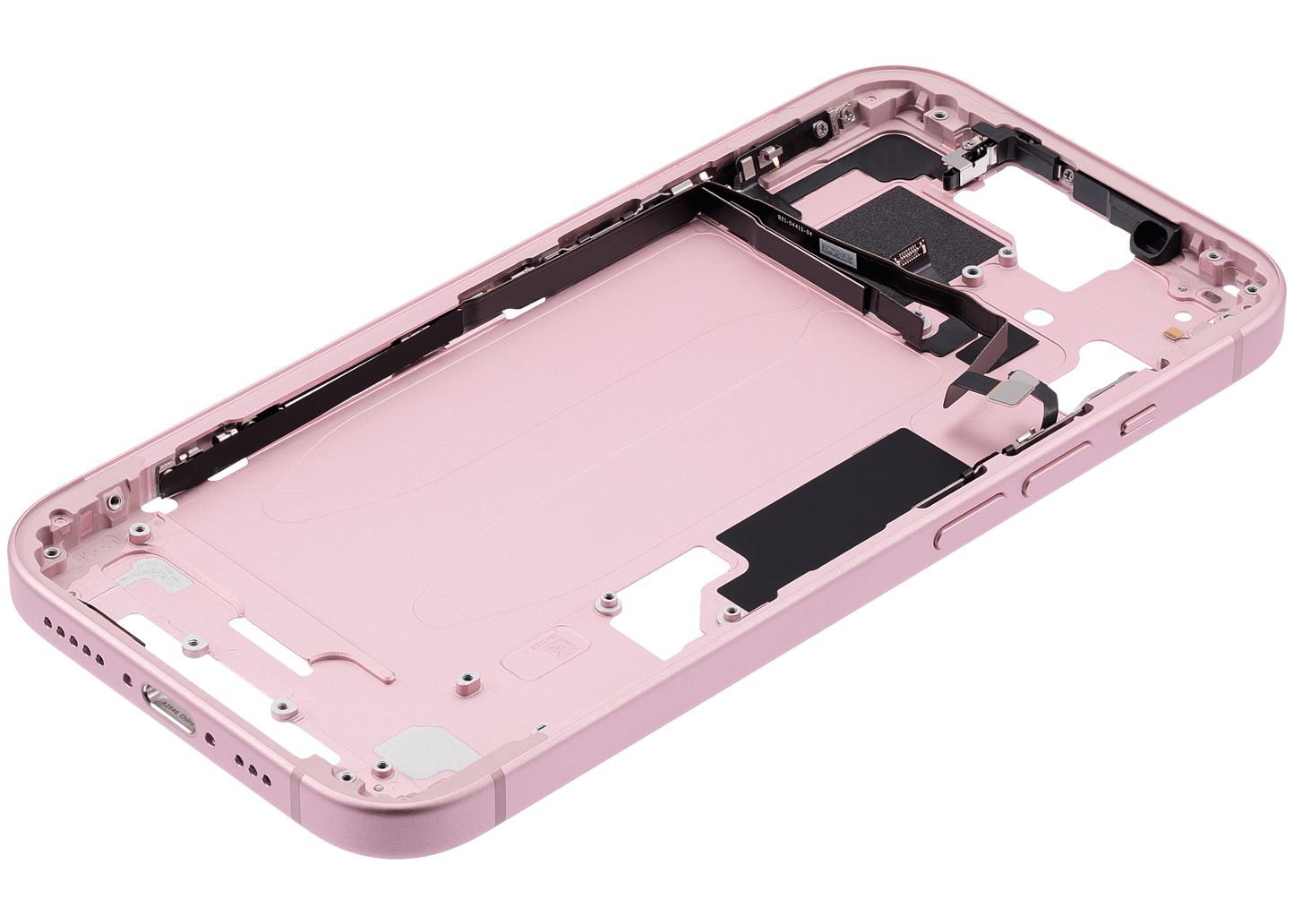 Mid-Frame Housing W/ Small Parts For iPhone 15 (US Version) (Used OEM Pull: Grade A) (Pink)