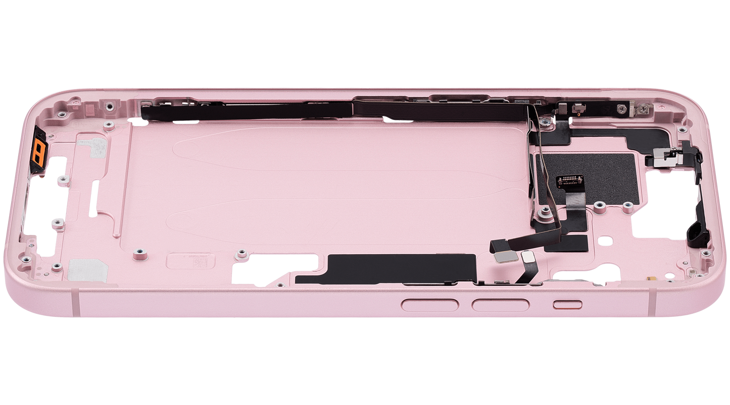 Mid-Frame Housing W/ Small Parts For iPhone 15 (US Version) (Used OEM Pull: Grade A) (Pink)