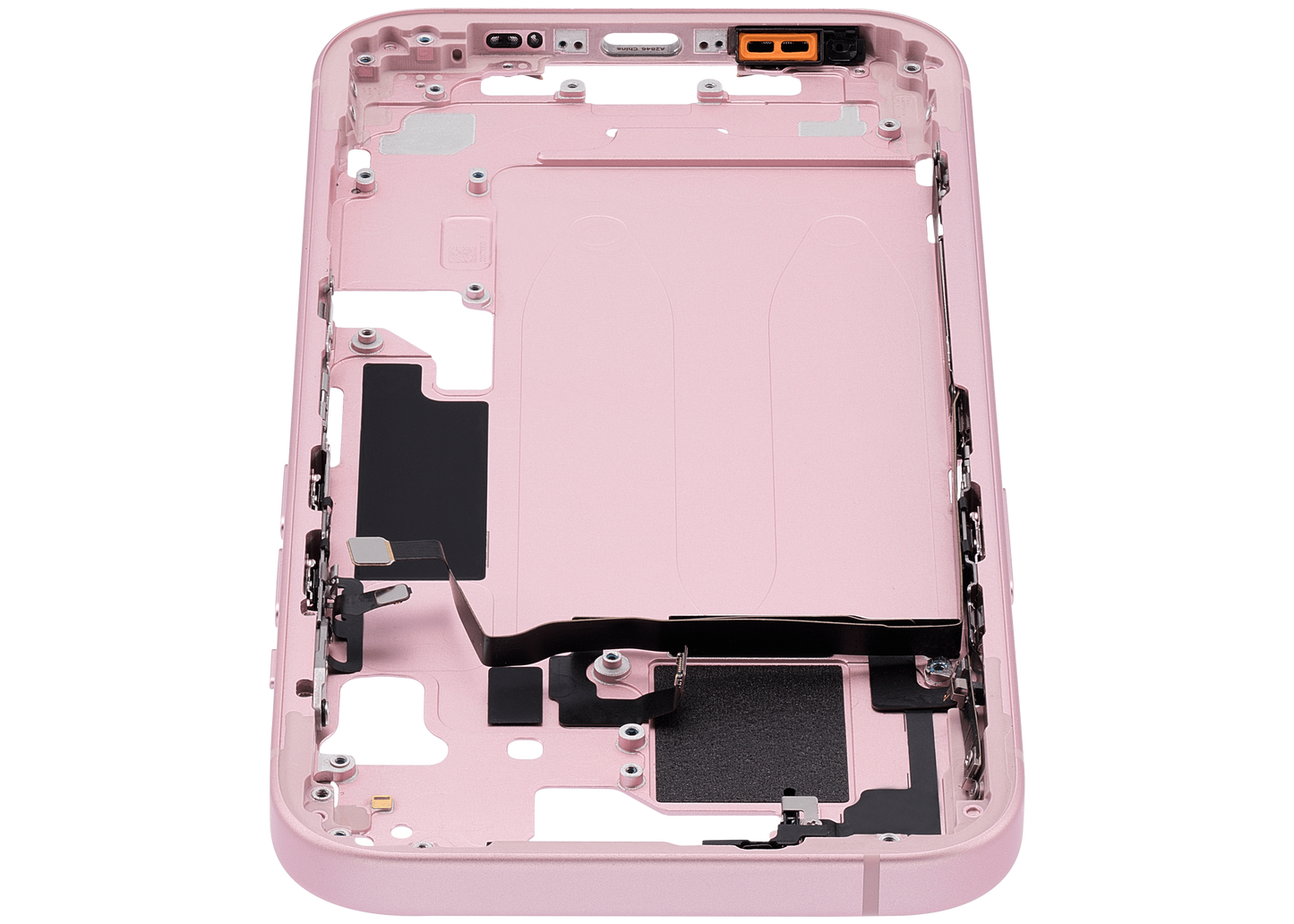Mid-Frame Housing W/ Small Parts For iPhone 15 (US Version) (Used OEM Pull: Grade A) (Pink)