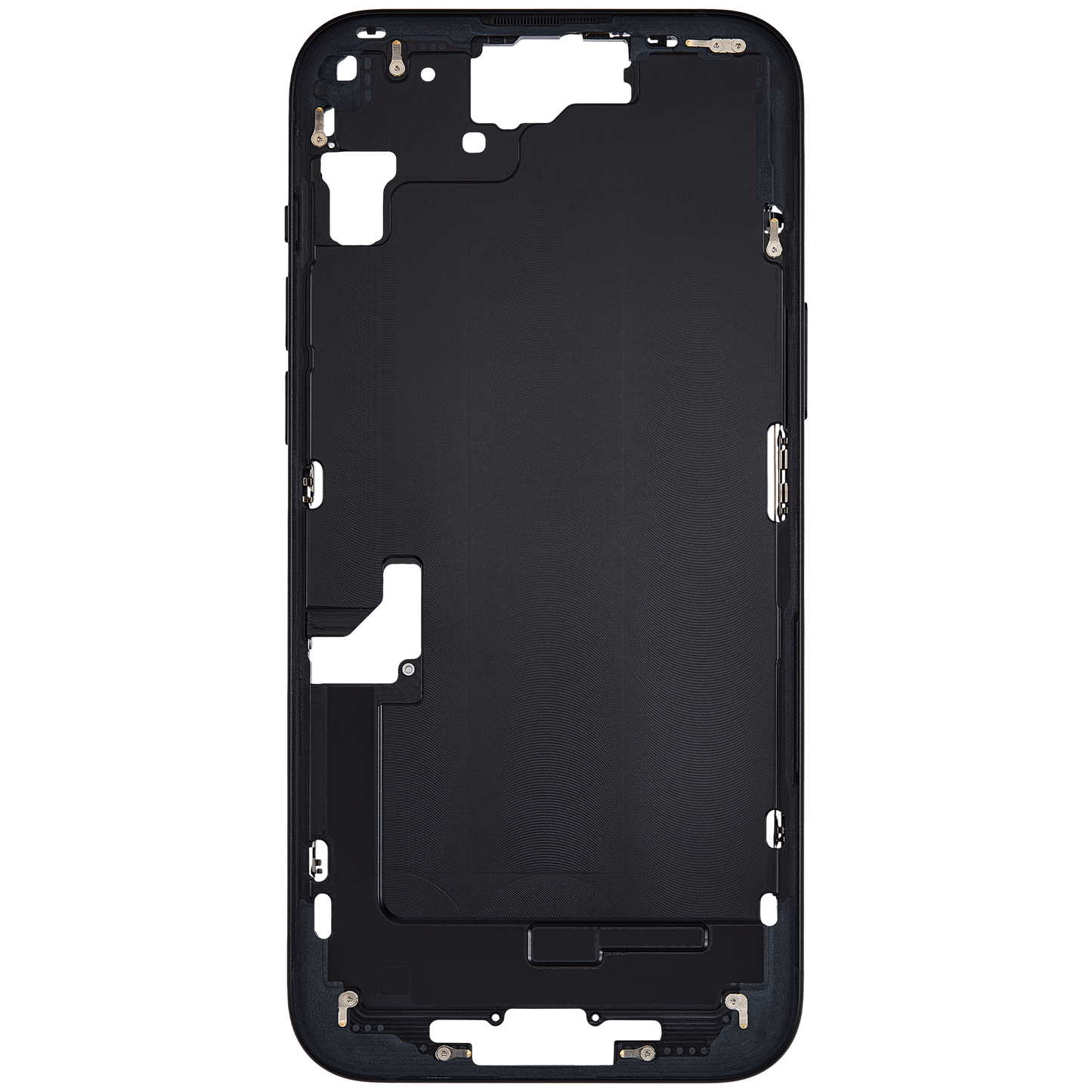 Mid-Frame Housing W/ Small Parts For iPhone 15 Plus (US Version) (Used OEM Pull: Grade A) (Black)