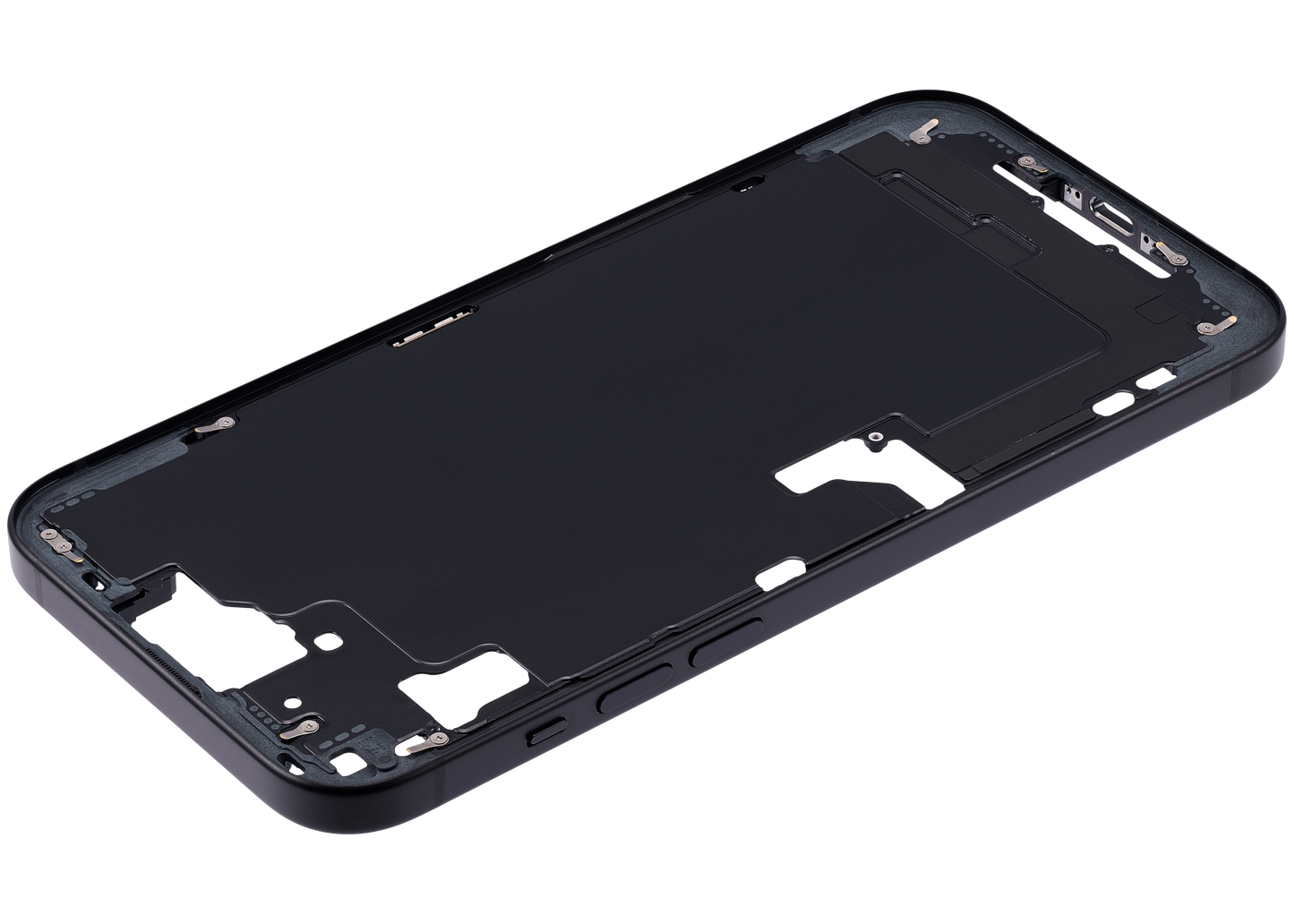 Mid-Frame Housing W/ Small Parts For iPhone 15 Plus (US Version) (Used OEM Pull: Grade A) (Black)