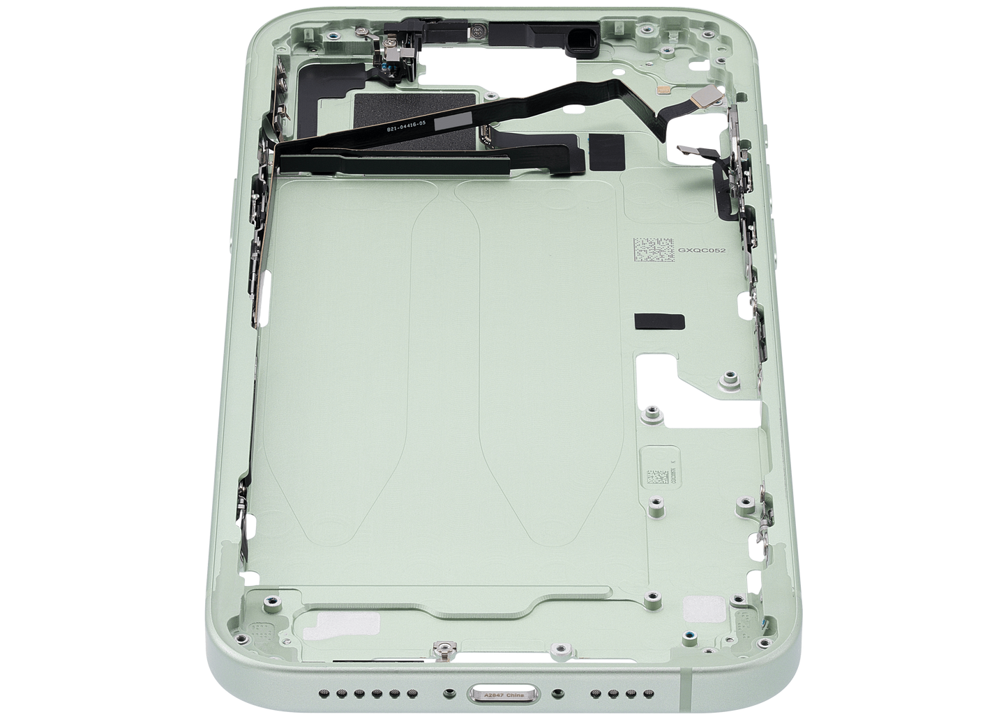 Mid-Frame Housing W/ Small Parts For iPhone 15 Plus (US Version) (Used OEM Pull: Grade A) (Green)
