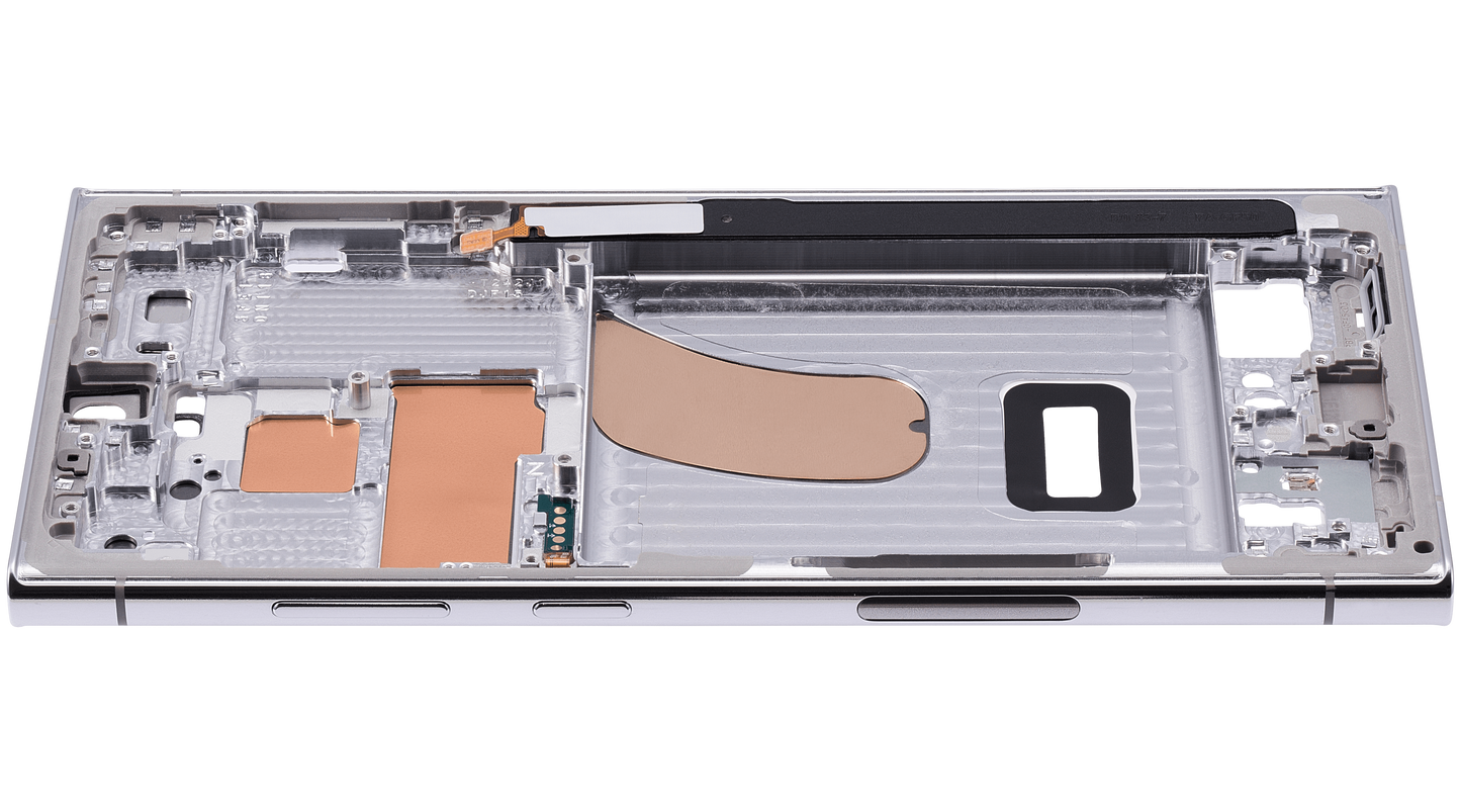 Mid-Frame Housing For Samsung Galaxy S23 Ultra 5G (US & International Version) (Sky Blue / Lime)
