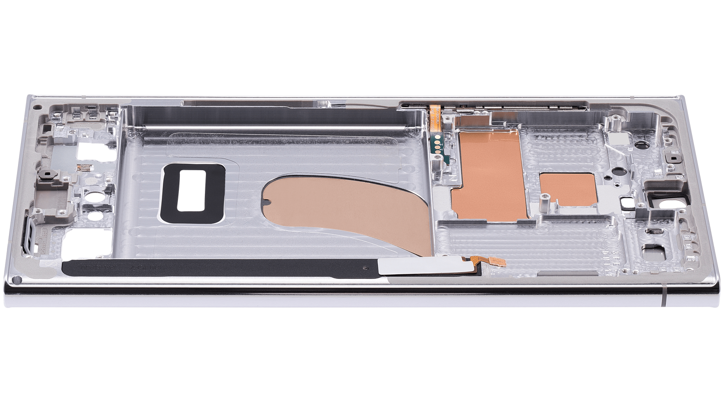 Mid-Frame Housing For Samsung Galaxy S23 Ultra 5G (US & International Version) (Sky Blue / Lime)