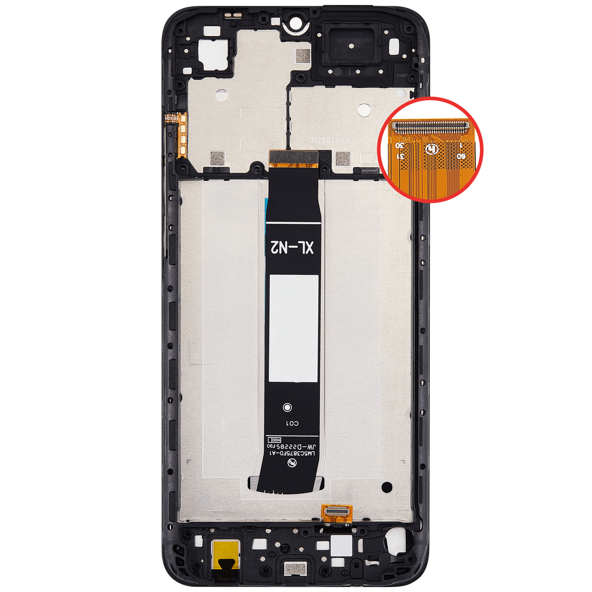 Xiaomi Xiaomi Redmi A1 / Xiaomi Redmi A1+ / Redmi A2 / Redmi A2+ LCD display assembly with frame replacement screen - part detail product photo 8