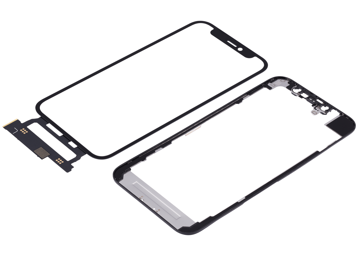 4 in 1 Short Flex (Digitizer Touch With Glass + OCA + Frame Pre-installed) For iPhone 12 Mini (OCA Master)