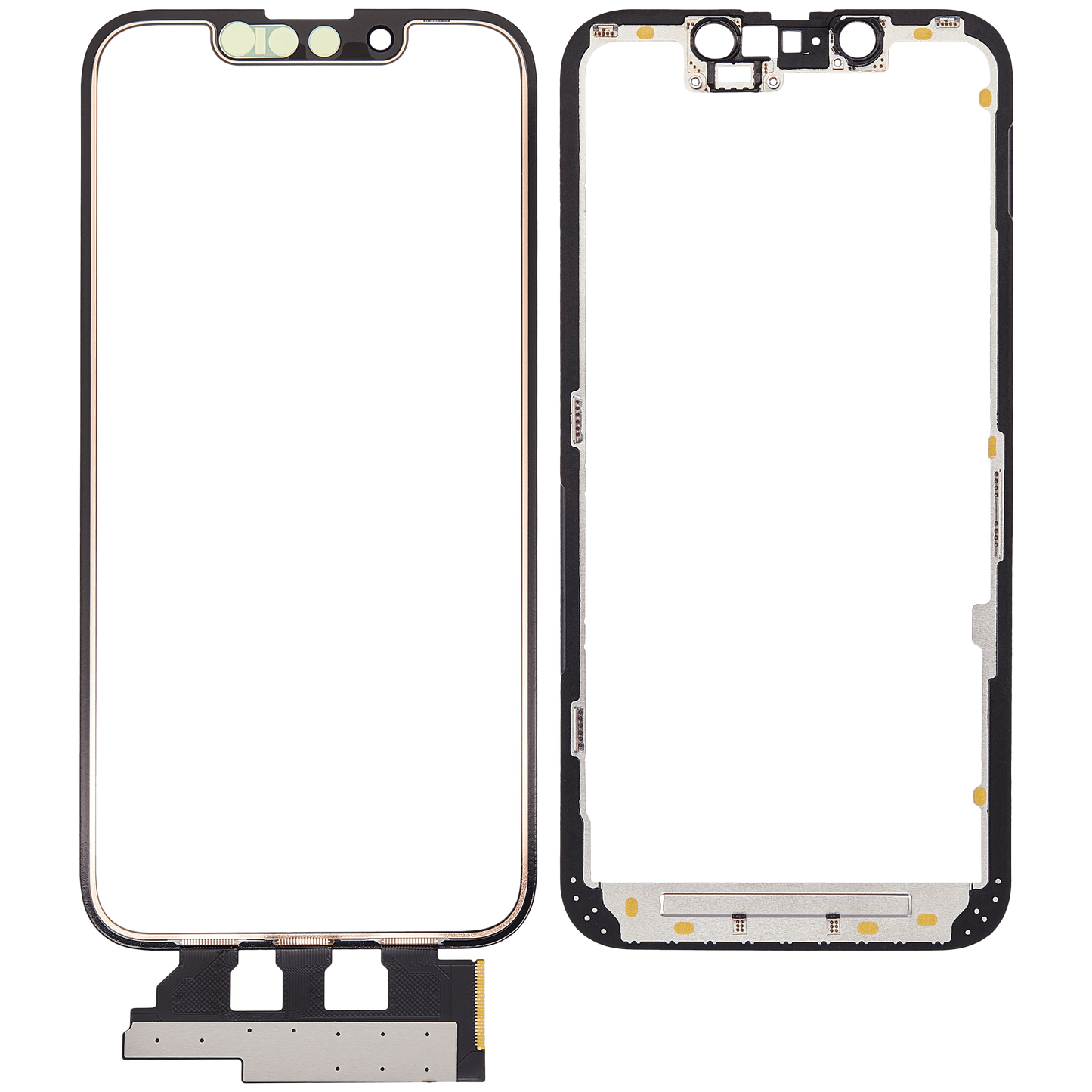 4 in 1 Short Flex (Digitizer Touch With Glass + OCA + Frame Pre-installed) For iPhone 13 Mini (OCA Master)