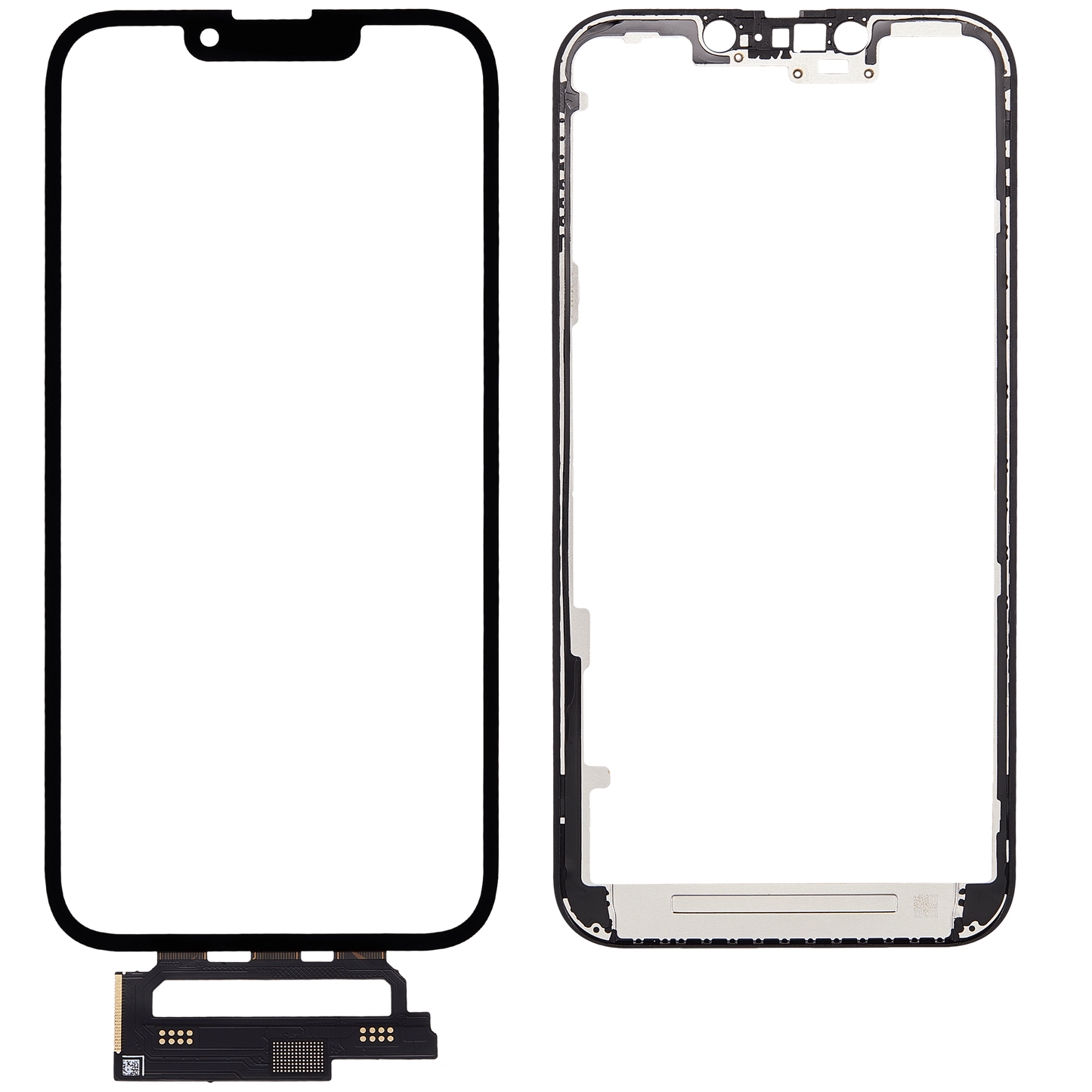 4 in 1 Short Flex (Digitizer Touch With Glass + OCA + Frame Pre-installed) For iPhone 13 (OCA Master)