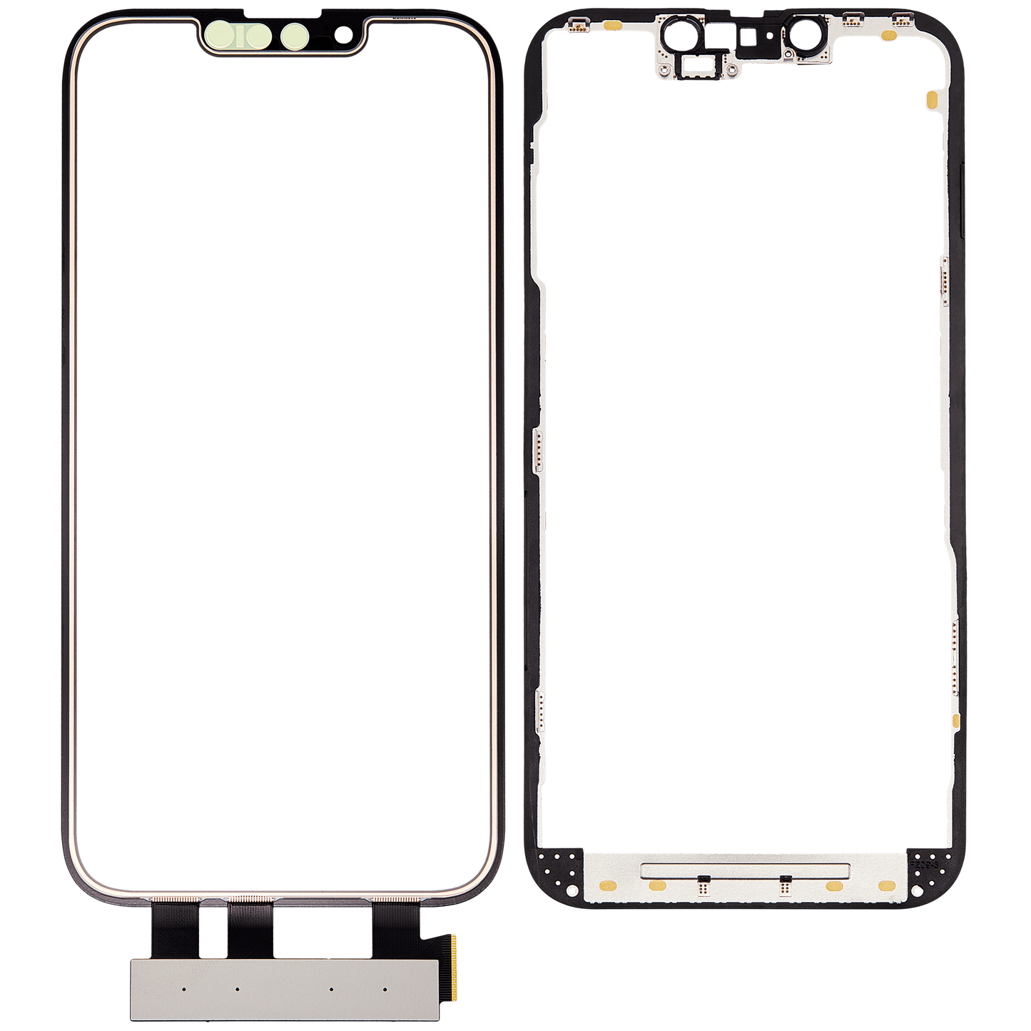4 in 1 Short Flex (Digitizer Touch With Glass + OCA + Frame Pre-installed) For iPhone 13 Pro (OCA Master)