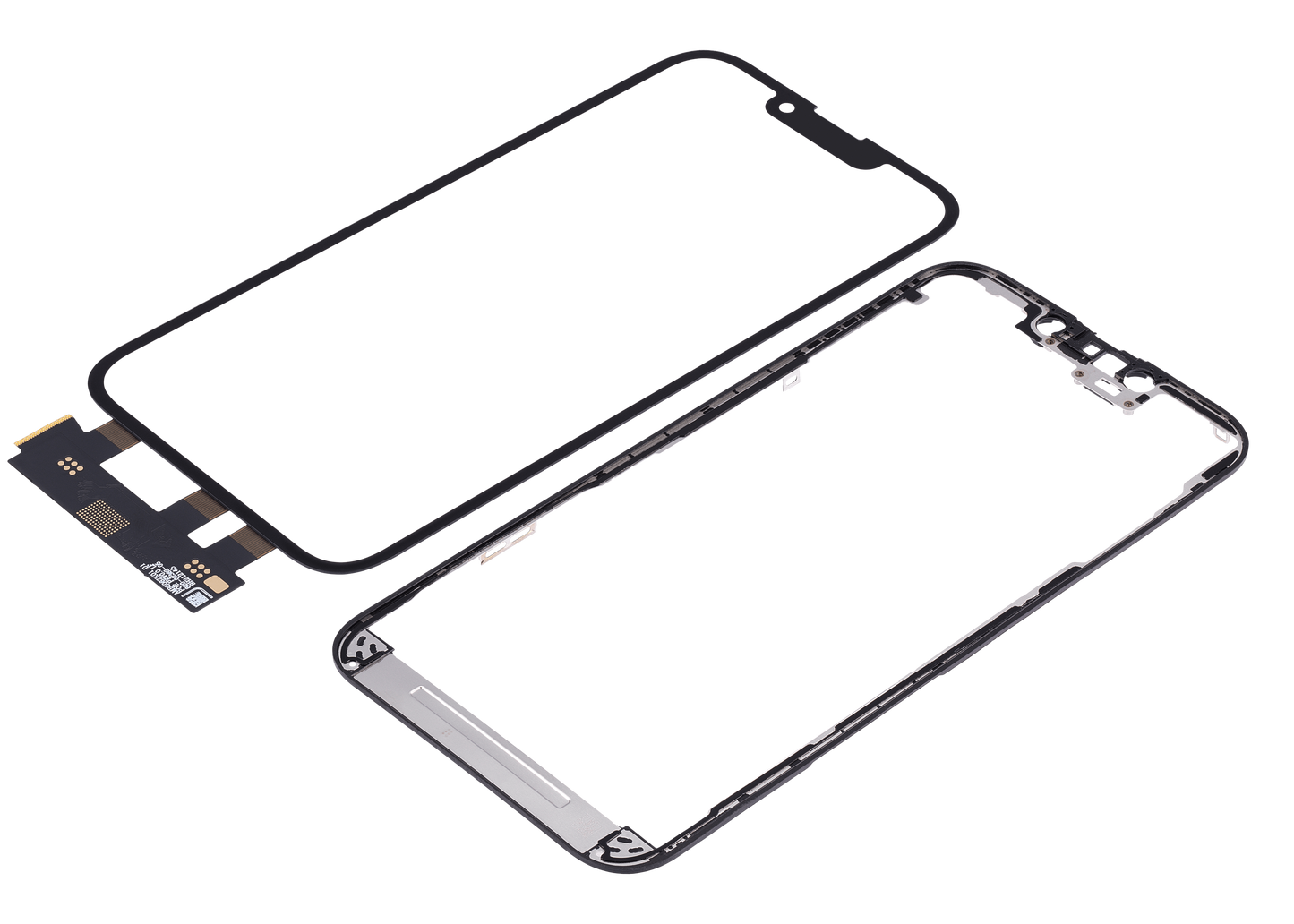 4 in 1 Short Flex (Digitizer Touch With Glass + OCA + Frame Pre-installed) For iPhone 13 Pro (OCA Master)