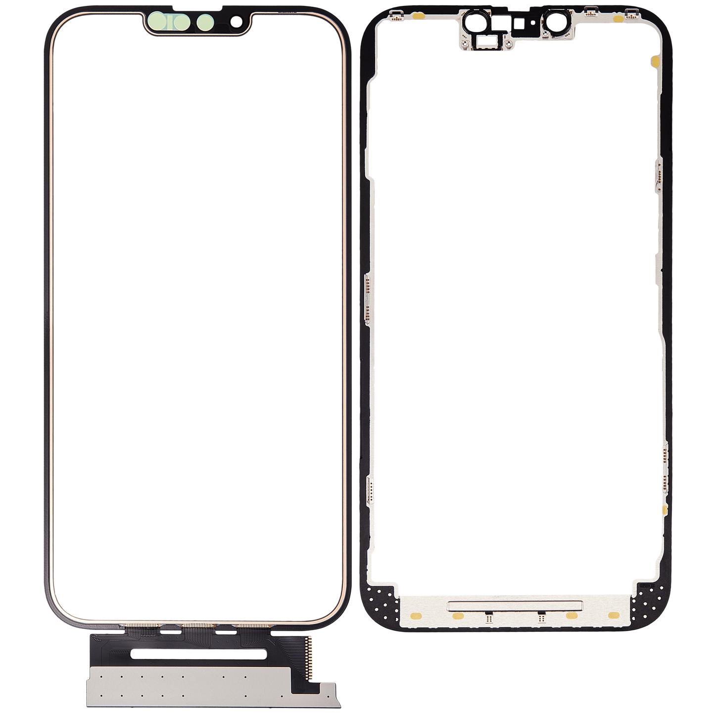 4 in 1 Short Flex (Digitizer Touch With Glass + OCA + Frame Pre-installed) For iPhone 13 Pro Max (OCA Master)